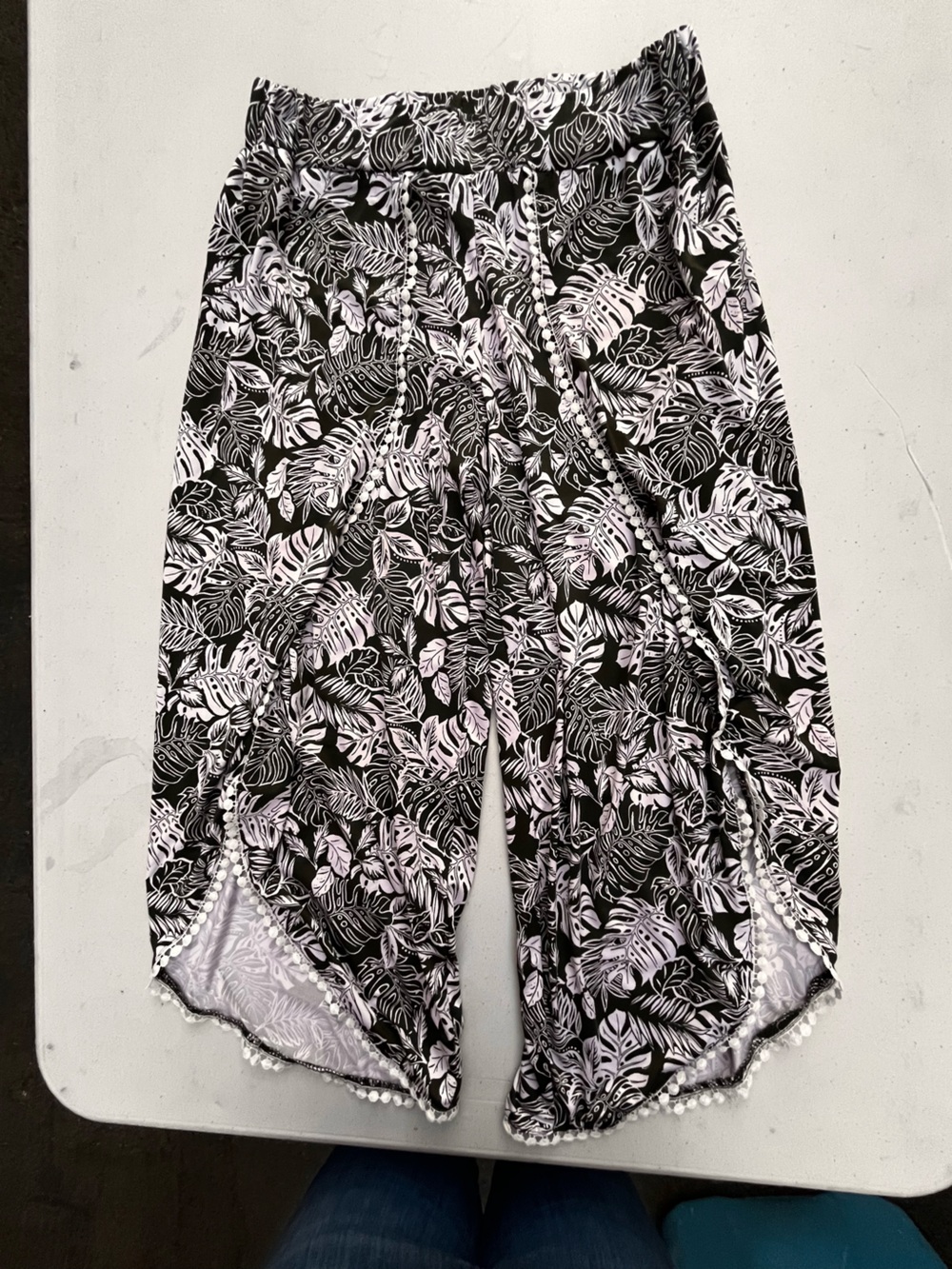 Robert Louis Black and White Tropical Print Dress
